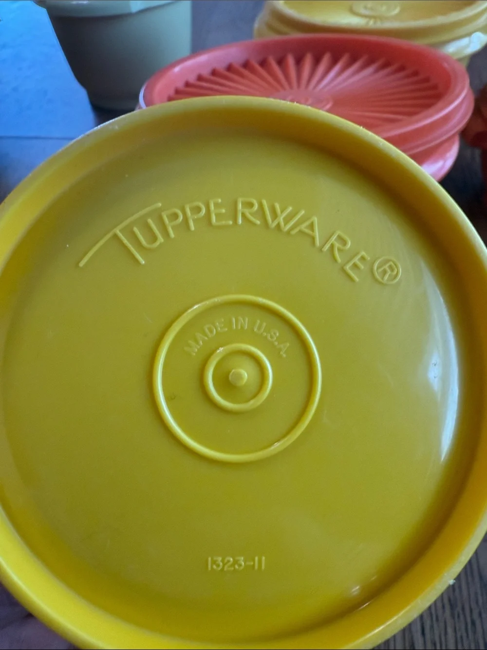 Vintage 70s Tupperware Harvest Colors Food Storage Bowls with Lids
